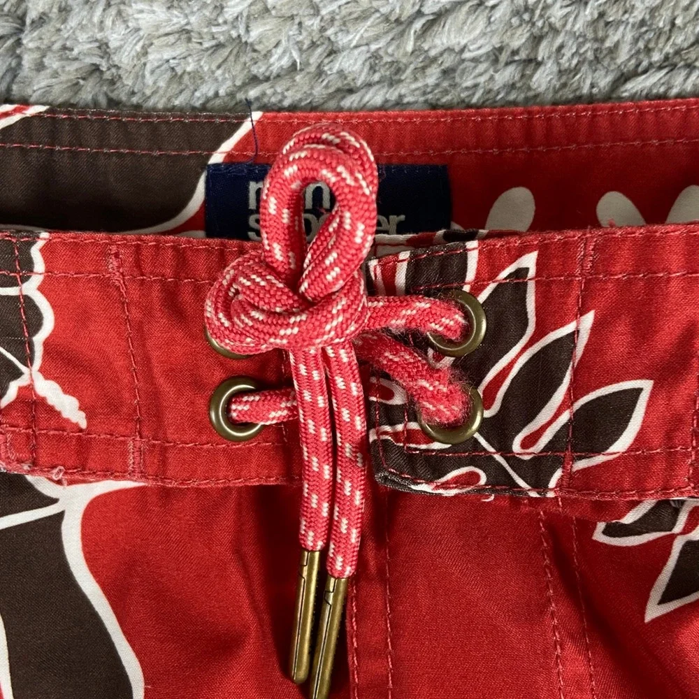Reyn Spooner Board‎ Shorts Mens 32 Red Floral Tropical Hawaiian Swim Trunks 8